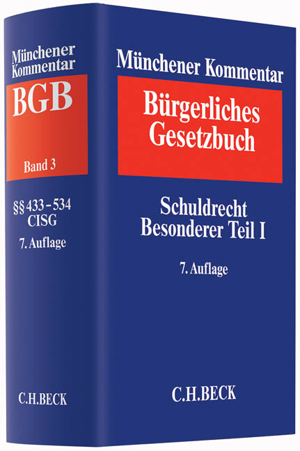 Münchener Kommentar zum Bürgerlichen Gesetzbuch  Bd. 3: Schuldrecht, Besonderer Teil I §§ 433-534, Finanzierungsleasing, CISG - 
