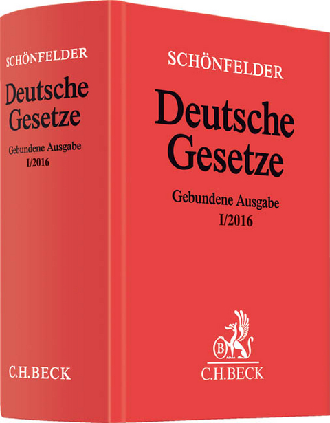 Deutsche Gesetze Gebundene Ausgabe I/2016 - 