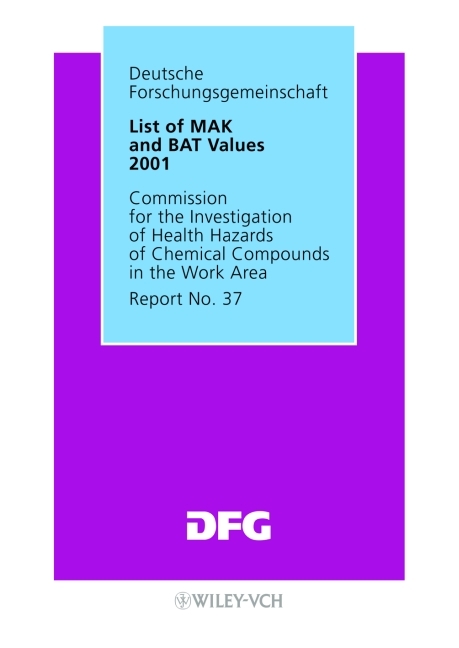 List of MAK and BAT Values