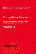 "MAK-Collection for Occupational Health and Safety. Part I: MAK Value Documentations. (was ""Occupational Toxicants: Critical Data Evaluation for MAK Values and Classification for Carcinogens"" until Vol. 20)" - 