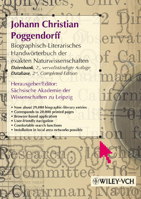 J. C. Poggendorff - Biographisch-literarisches Handwörterbuch der exakten Naturwissenschaften - Johann Ch. Poggendorff