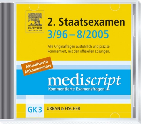 MEDISCRIPT CD-ROM GK3, 2. STAATSEXAMEN 3/96-8/05 - Jens Vater
