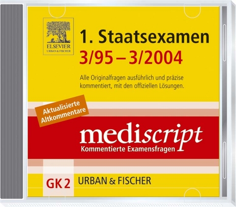 Mediscript-CD-ROM GK2, 1. Staatsexamen 3/95-3/04
