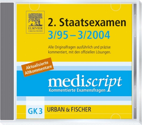 Mediscript-CD-ROM GK3, 2. Staatsexamen 3/95-3/04