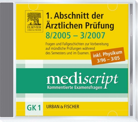 MEDISCRIPT-CD-ROM GK1, PHYSIKUM 3/96-3/05, Erster Abschnitt der Ärztlichen Prüfung 8/05-3/07 - Martino Spitaletta