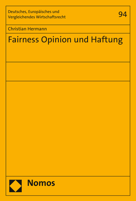 Fairness Opinion und Haftung - Christian Hermann