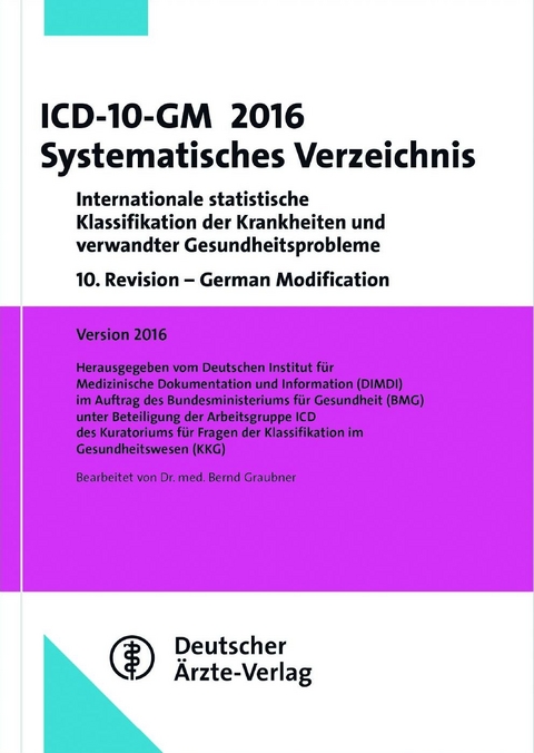 ICD-10-GM 2016 Systematisches Verzeichnis