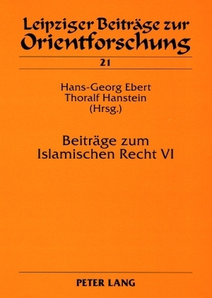 Beiträge zum Islamischen Recht VI - 