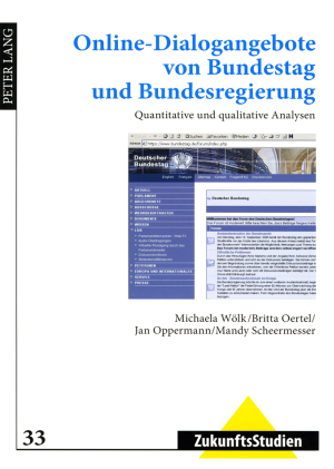 Online-Dialogangebote von Bundestag und Bundesregierung - Michaela Wölk, Britta Oertel, Jan Oppermann, Mandy Scheermesser