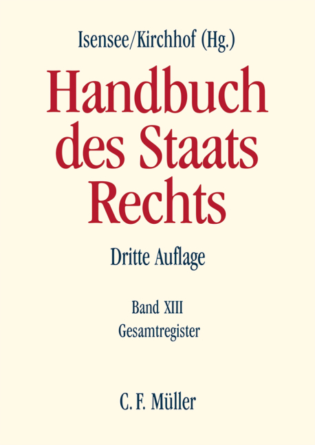 Handbuch des Staatsrechts - 