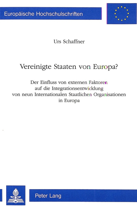 Vereinigte Staaten von Europa? - Urs Schaffner