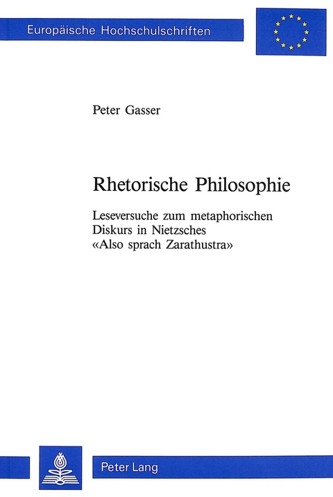 Rhetorische Philosophie - Peter Gasser