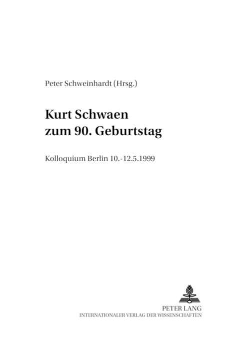 Kurt Schwaen zum 90. Geburtstag - 