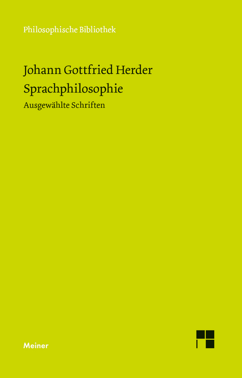 Sprachphilosophie - Johann Gottfried Herder