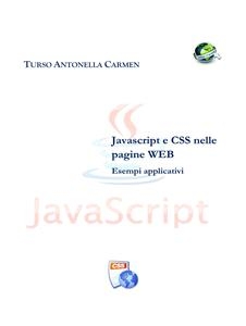 Javascript e CSS nelle pagine web - Esempi applicativi - Antonella Carmen Turso