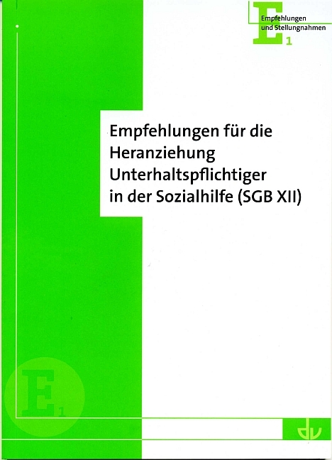 Empfehlungen für die Heranziehung Unterhaltspflichtiger in der Sozialhilfe (SGB XII)