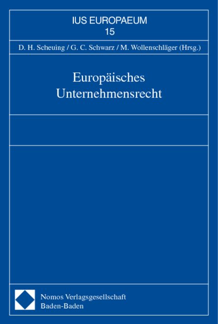 Europäisches Unternehmensrecht - 