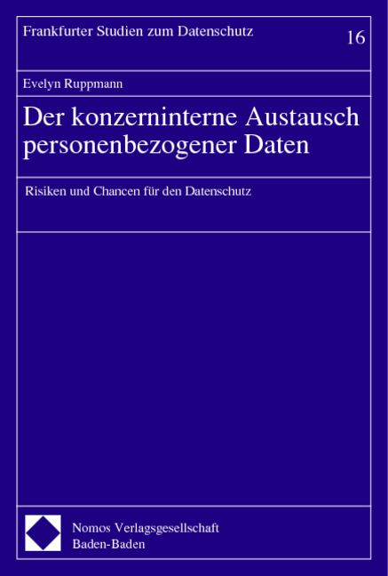 Der konzerninterne Austausch personenbezogener Daten - Evelyn Ruppmann