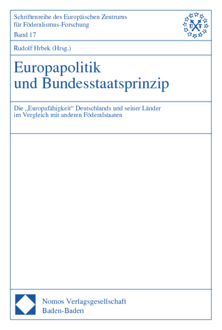 Europapolitik und Bundesstaatsprinzip - 