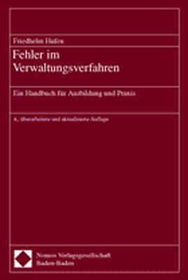 Fehler im Verwaltungsverfahren - Friedhelm Hufen