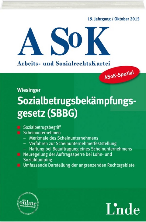 ASoK-Spezial Sozialbetrugsbekämpfungsgesetz (SBBG) - Christoph Wiesinger
