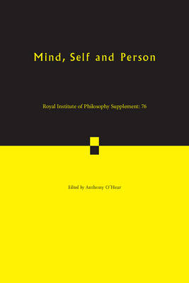 Mind, Self and Person - 