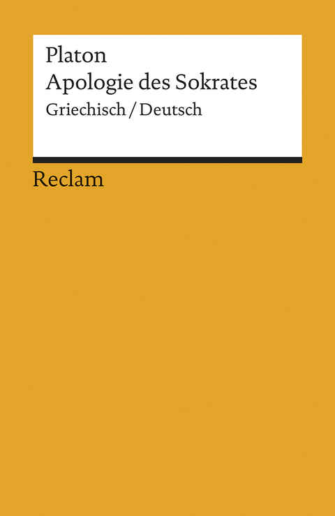 Apologie des Sokrates. Griechisch/Deutsch -  Platon