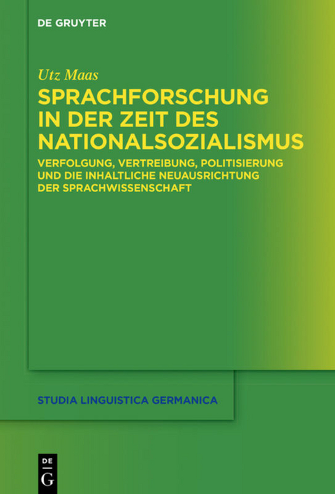 Sprachforschung in der Zeit des Nationalsozialismus - Utz Maas