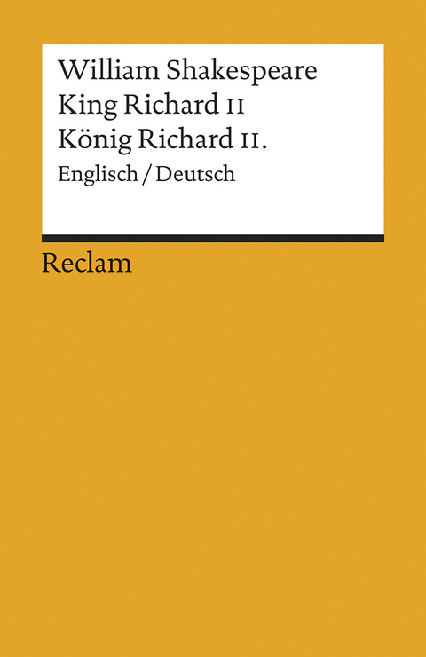 King Richard II / König Richard II. - William Shakespeare