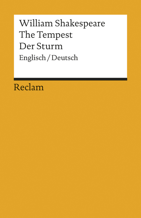 The Tempest / Der Sturm. Englisch/Deutsch - William Shakespeare