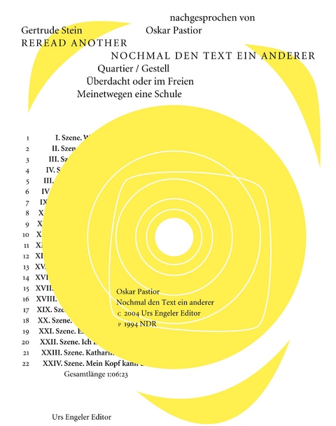 Reread Another. A Play /Nochmal der Text ein anderer - Gertrude Stein, Oskar Pastior