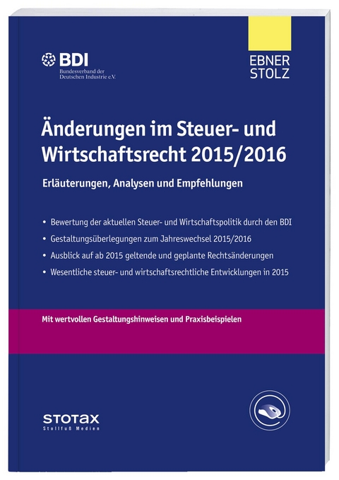 Änderungen im Steuer- und Wirtschaftsrecht 2015/2016