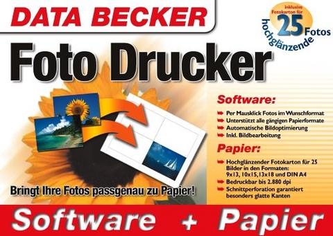 Foto Drucker, CD-ROM m. Papier