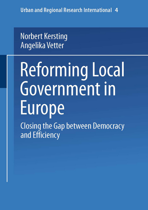 Reforming Local Government in Europe - 