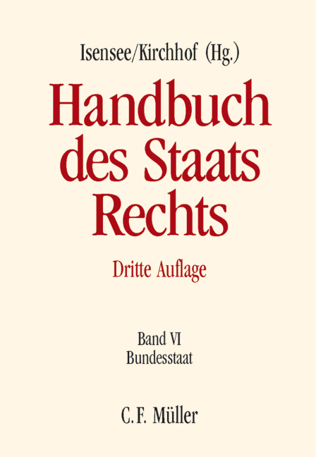 Handbuch des Staatsrechts - Michael Anderheiden, Hans Herbert von von Arnim, Richard Bartlsperger, Armin Dittmann, Friedhelm Hase, Reinhard Hendler, Ansgar Hense, Matthias Herdegen, Josef Isensee, Eckart Klein, Thomas Mann, Janbernd Oebbecke, Jost Pietzcker, Adelheid Puttler, Günter Püttner, Hans-Werner Rengeling, Walter Rudolf, Christian Starck, Rudolf Wendt, Thomas Würtenberger