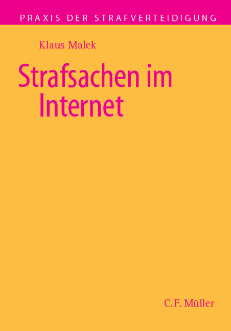 Strafsachen im Internet - Klaus Malek