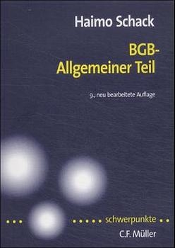 BGB Allgemeiner Teil - Haimo Schack