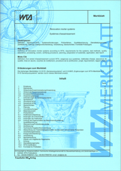 Natursteinrestaurierung nach WTA III: Steinergänzung mit Restauriermörteln und Steinersatzstoffen. Ersatz für Merkblatt 3-6-93/D