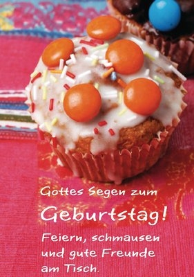 Faltkarte "Gottes Segen zum Geburtstag..." - 5 Stück