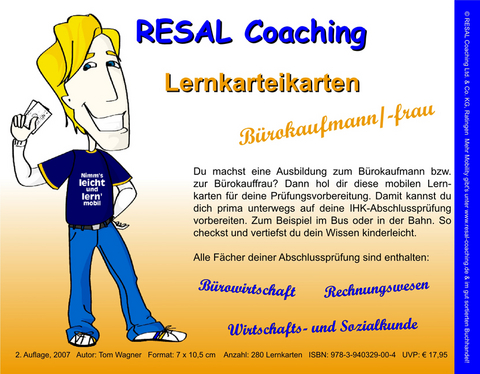 RESAL Coaching Lernkarteikarten Bürokaufmann/-frau - Tom Wagner