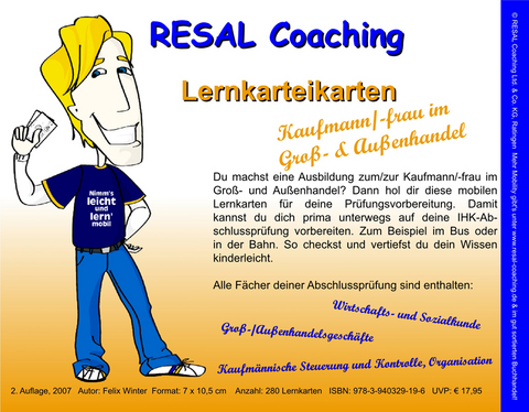 RESAL Coaching Lernkarteikarten Kaufmann/-frau im Groß- und Außenhandel - Felix Winter