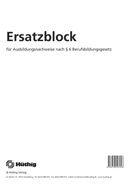 Ersatzblocks (2000) -  ZVEH