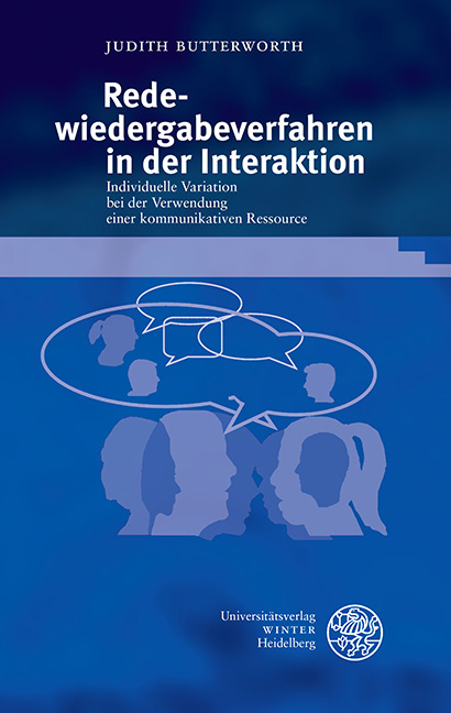 Redewiedergabeverfahren in der Interaktion - Judith Butterworth