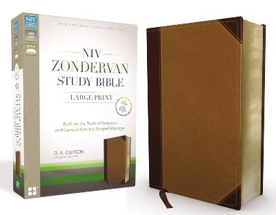 NIV Zondervan Study Bible, Large Print, Leathersoft, Brown/Tan