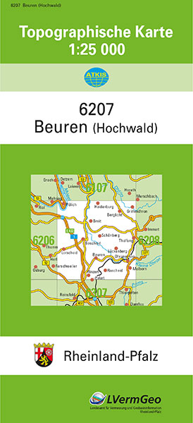 TK25 6207 Beuren (Hochwald) -  Landesamt für Vermessung und Geobasisinformation Rheinland-Pfalz