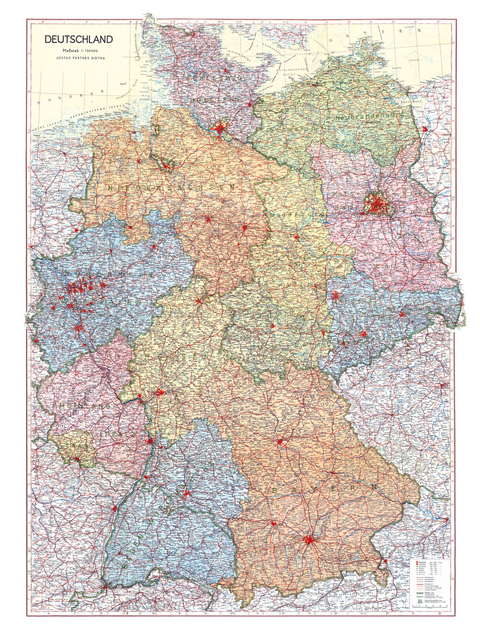 Historische Karte: Deutschland 1952 [Deutsch-Deutsche Gesamtkarte] - 