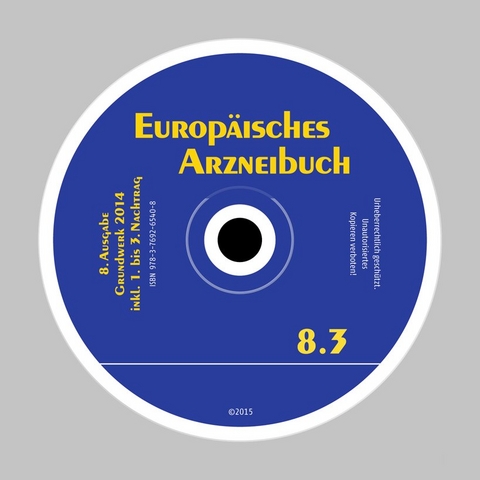 Europäisches Arzneibuch DVD-ROM 8. Ausgabe, 3. Nachtrag (Ph.Eur. 8.3)