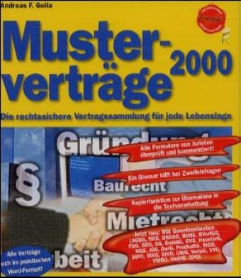 Musterverträge 2000, 1 CD-ROM in Jewelcase - Andreas F. Golla