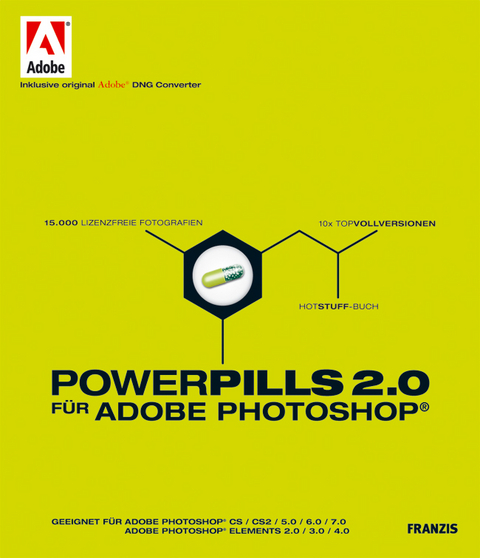 PowerPills 2.0 für Adobe Photoshop CS2, 5 CD-ROMs u. 4 DVD-ROMs