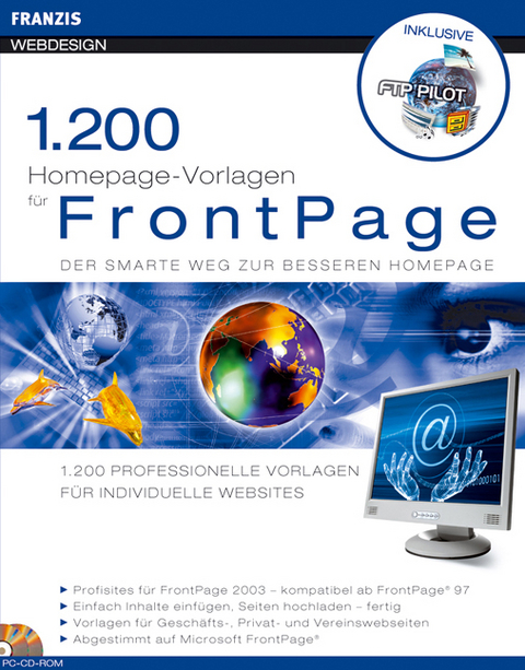 1200 Homepagevorlagen für FrontPage, 2 CD-ROMs